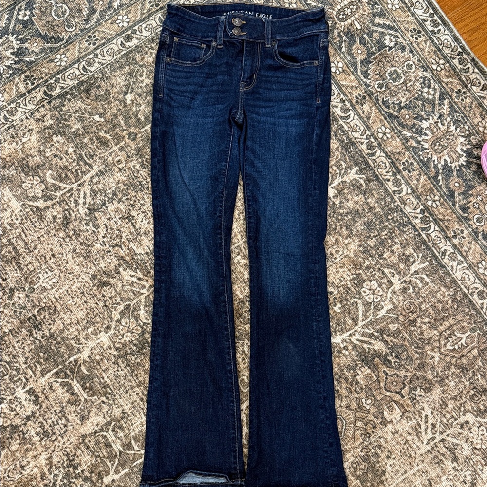American Eagle Outfitters Dark Indigo Flare Jeans